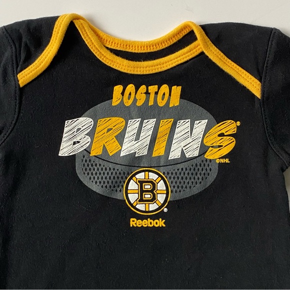 Bruins Reebok One Piece Size 18 Months NWT New Outfit Baby Boys Girls Black NHL - Picture 4 of 9